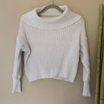 Poof! White Cropped Turtleneck Sweater Photo 0