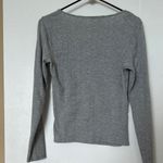 Lush Clothing Lush- Gray Long Sleeve Women's Top Photo 2