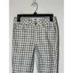 Paige  Gray And White Gingham Mid Rise Verdugo Ankle Cropped Jeans Size‎ 29 Photo 4