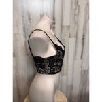 Luxxel  Black Lace Cropped Bralette Top Size M Photo 6