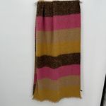 Ann Taylor Multicolor Fuzzy Striped Fringe Scarf Boho One Size Photo 7