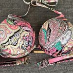 Victoria's Secret  34A RARE Bombshell Halter Bikini Top  paisley Multicolor Print Photo 4