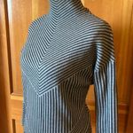 Cynthia Rowley New w/o tags, Women’s  Pinstriped Mock Tight Knit Blouse/Sweater. Photo 6