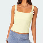 Edikted NWT  yellow tank top with bow detail  Photo 0