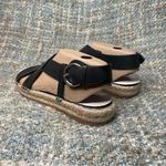 Marc Fisher LTD Tallia Espadrille Platform Sandals in Black Leather Photo 3