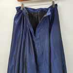 J.R. Nites by Caliendo Taffeta Maxi Skirt Womens 10 Blue Pleated A Photo 5