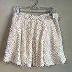 Free People NWT  beach circle town ivory crochet skirt L Photo 2