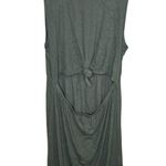 Aerie  Green Ribbed Sleeveless Cut Out Knotted Dress Photo 0