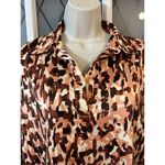 Andrew Marc  New York Womens Animal Print Top Blouse Size S Photo 3