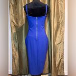 Lulus  blue midi dress with slit size large Photo 5