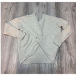 Lulus  Cream Knit Sweater Womens Medium Long‎ Sleeve V Neck Twist Back Photo 2