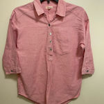 Aerie Womens Shirt XS Bust 34” Pink White Thin Vertical Stripes Western Cowgirl Photo 0