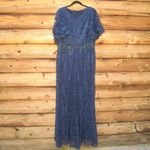 Mac Duggal  67493 Womens Blue VINTAGE FLUTTER SLEEVE EVENING GOWN Dress Photo 12