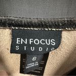 Enfocus Studio Enfocus Black Tan Sueded Slimming Sleeveless Mesh Top Midi Dress Womens 6 Photo 8