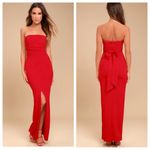 Lulus Own the Night Red Strapless Maxi Dress Size M Photo 1