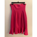 Likely  Monetta Strapless Ruffle Mini Dress Hot Barbie Pink Semi Formal EUC 6 Photo 2