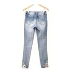 Driftwood JACKIE HIGH RISE FLORAL EMBROIDERED TRIM JEANS SIZE 25 Photo 3