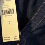 Anthropologie NWT  Pilcro Cropped Denim Peasant Blouse | S Photo 4