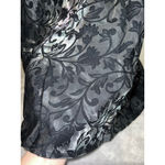 All that jazz Women's Vintage 90s Goth Black Silver Floral Velvet Maxi Dress 11/12 Photo 9