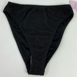Wild Fable Black High Waist Extra Cheeky High Leg Swimsuit Bikini Bottoms SM Photo 0