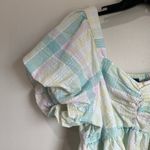Old Navy  Pastel Plaid Puff Sleeve Top Size XL Photo 9