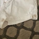 Paige  DENIM High Waisted White Denim Shorts Photo 5