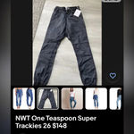 One Teaspoon One by grey super trackies size 26 drop crotch EDGY FEMININE Photo 8