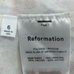 Reformation  Women's Paris Floral Ruffle Mini Dress | Sz 6 | Cream/Pink/Blue Photo 11