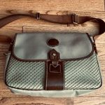 Hunting World Authentic RARE Shoulder Canvass Leather Brown Tan Messenger Bag Photo 2