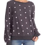 Wildfox  Grey & Pink Heart Crewneck Sweatshirt 236 Photo 0