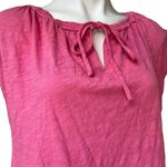 Dylan NWT, Pink Short Cap Sleeve Tie Front Cotton Top, Sz S Photo 7