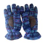 Eastern Mountain Sports  EMS Womens Sz S Aztec Print Fleece Gloves Soft Warm VTG Photo 2