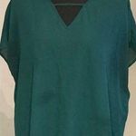 SheIn - Royal‎ green V-neck cut out blouse Size XL Photo 0