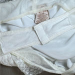 Free People  Goldie Ruffled‎ Lace Bodysuit Ivory Size S Cottagecore Soft Girl Photo 11