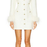 Line and Dot Revolve Mini Dress White Photo 0