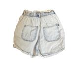 Tailor Vintage Denim Paper Bag Shorts High‎ Waist Cuffed Hem Size 3 Blue Photo 6