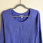 Knox Rose Ribbed Knit Top Size XL Scoop Neck Long Sleeve Washed Purple Photo 4