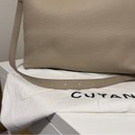 Cuyana new  16” leather system tote bag work career casual purse with strap STONE Photo 8