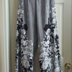 Mlle Gabrielle  Black White Wide Leg Pants Size Large EUC #4881 Photo 2