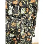 Mikael Aghal Floral Mock Neck‎ Dress Long Sleeve Knee Length Black Multi Size 12 Photo 8