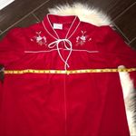 JCP vintage cranberry 3/4 zip robe sz large Red Photo 5