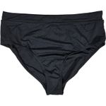 Salt & Cove Plus Size Ribbed High Waist Bikini Bottom in Black 1 NWT Photo 0