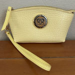 Sharif‎ 1827 Designed in New York Double Jaguar Logo Yellow Leather Wristlet Photo 0