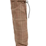 Brown Plaid Over The Knee Boots Women's Size 10 Stiletto Heel Lace Up Detail Photo 0