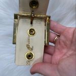 DOMINO De Micheli Italy Vintage Green Leather Belt Solid Brass Buckle Size 29 Photo 6