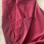 H&M Burgundy hoodie jacket zip down divided with old navy high rise go dry capris Photo 7