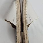 J. McLaughlin  Aries White Leather Scalloped Sandals Size 6 Photo 4