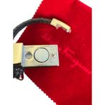 Salvatore Ferragamo NIB Gancini Double Woven Leather Bracelet in Black/Silver Photo 6