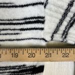 Talbots T by  Womens Sweater Sz M White Black Side Zip Mock Neck Long Sleeve Photo 7