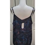 Carmen Marc Valvo Women's Plus Tropical Print Adjustable Straps Cami Tank Top SZ Photo 3